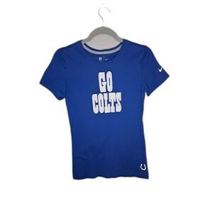 NFL Nike Women's Blue Go Colts Short Sleeve Shirt Size Small